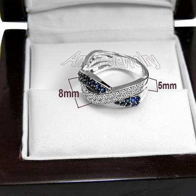Sapphire Diamond Ring in 14k gold