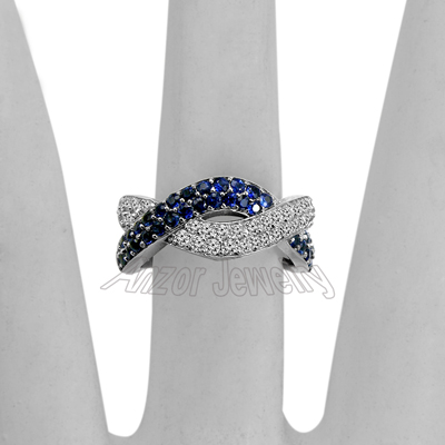 Sapphire Diamond Ring in 14k gold