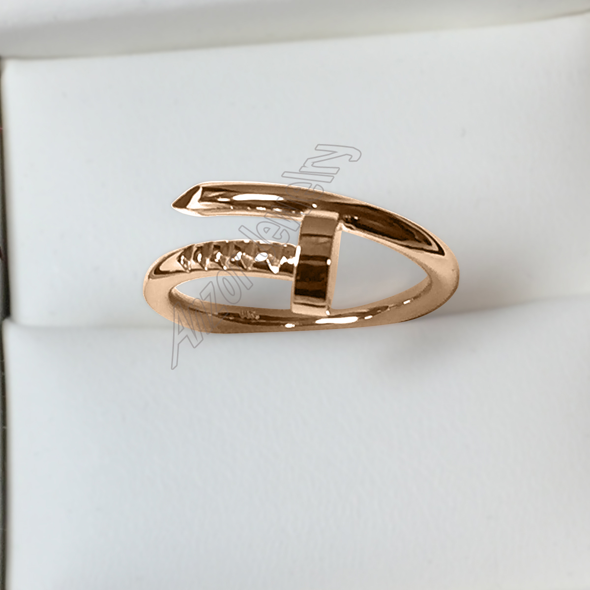 14k Solid Gold Swirl Nail Ring 2.30 mm width