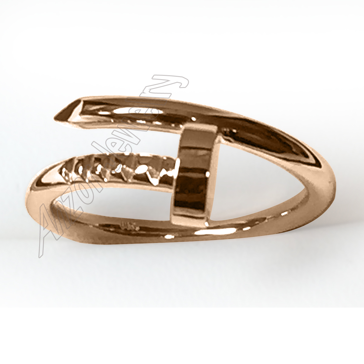 18k Yellow Gold Swirl Nail Ring 2.30mm