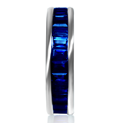 18k White Gold Channel set Blue Sapphire Eternity