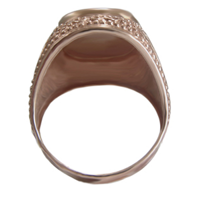 Men's 14k Rose Gold Signet Engravable Ring