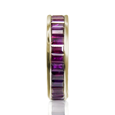 14k Yellow Gold Channel set Ruby  Eternity
