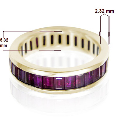 14k Yellow Gold Channel set Ruby  Eternity
