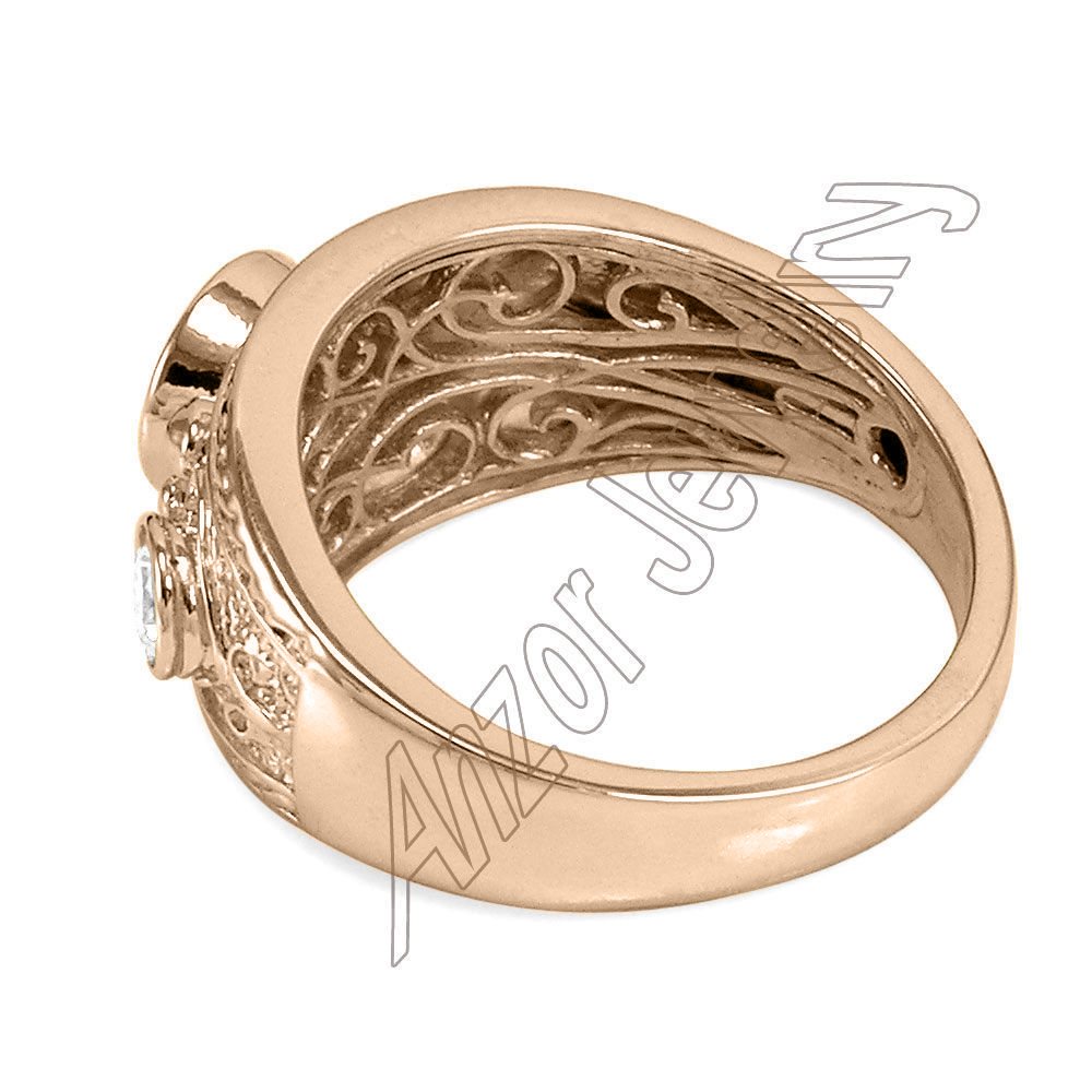 Etruscan Byzantine Style Men's Diamond ring 18K