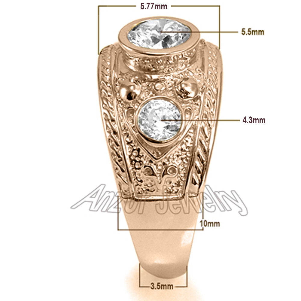 Etruscan Byzantine Style Men's Diamond ring 18K