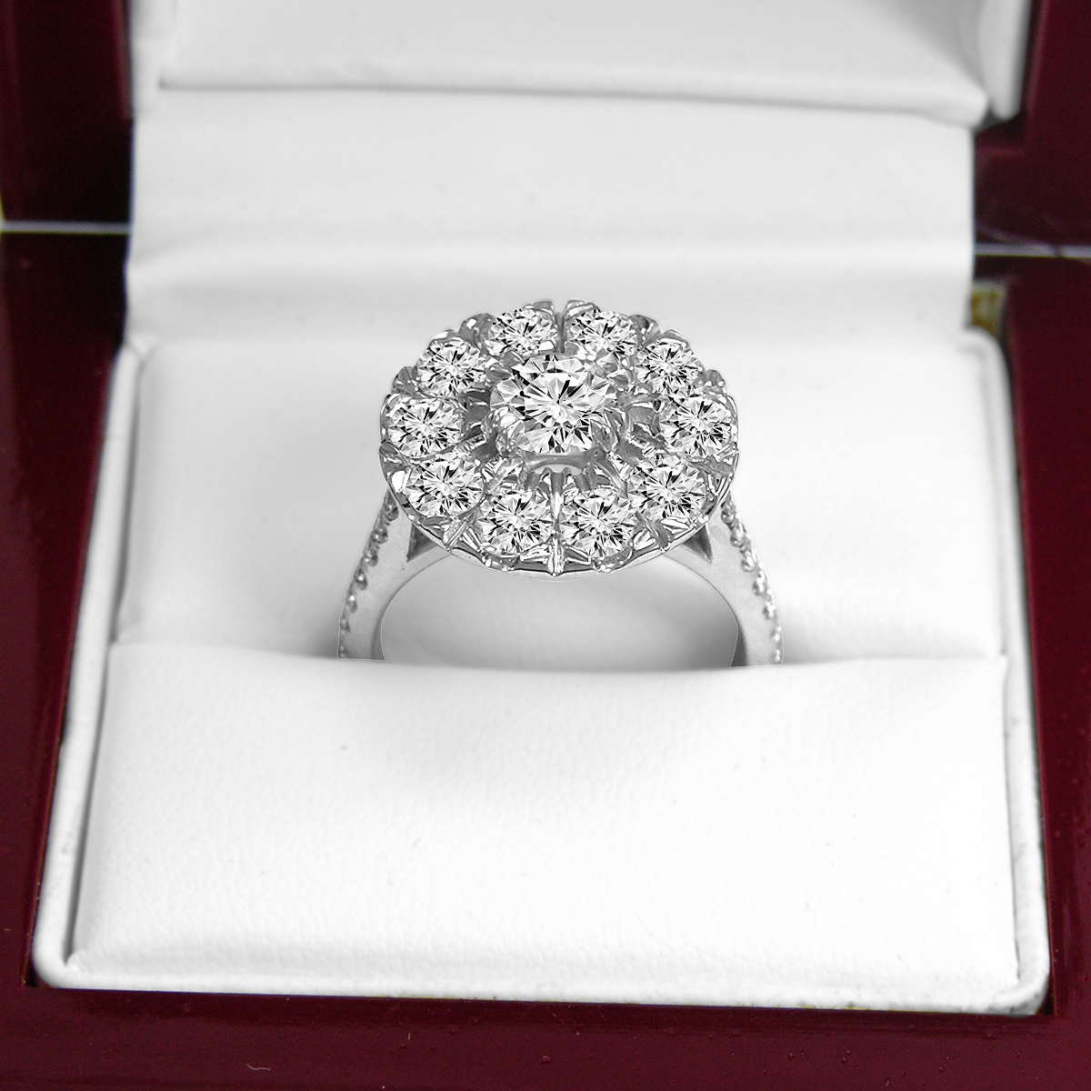 Diamond Engagement Ring in 14k White Gold
