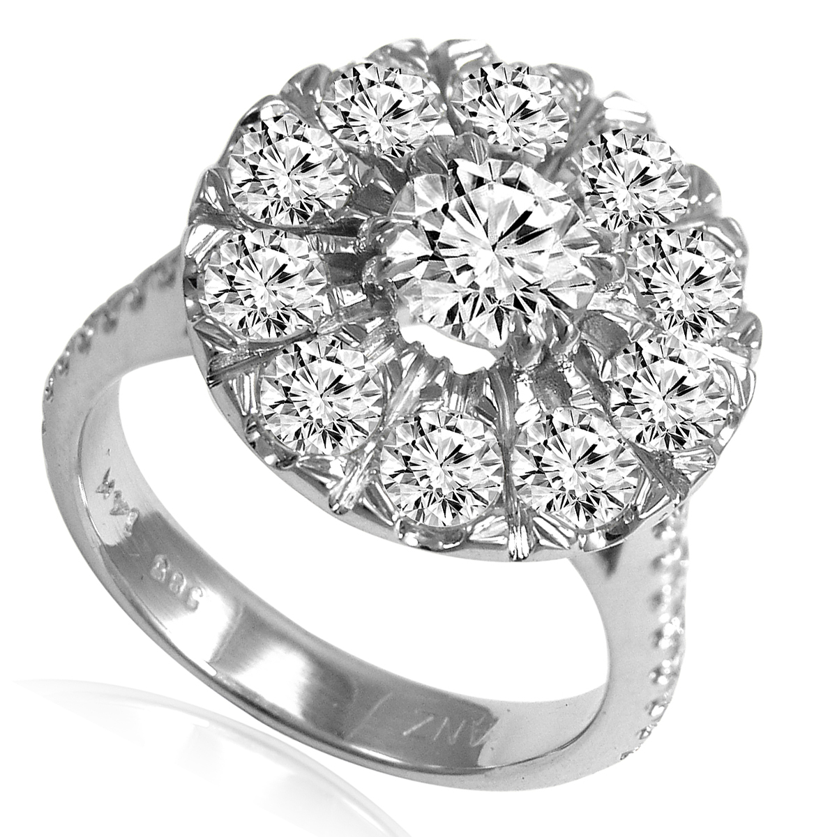 Diamond Engagement Ring in 14k White Gold
