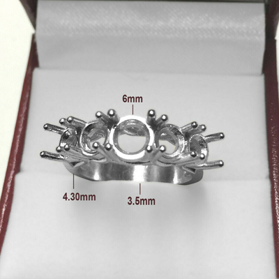 Platinum Five Stone Band Setting Ring