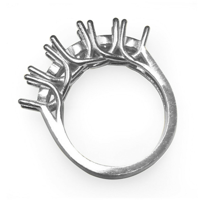 Platinum Five Stone Band Setting Ring