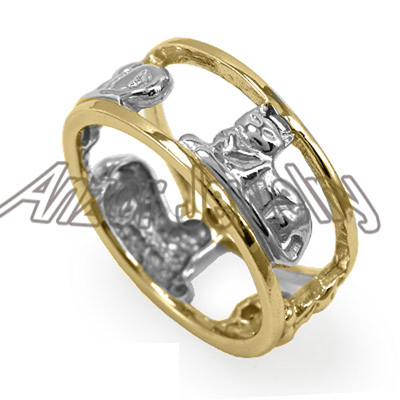 14k Gold Siamese Cat Ring for lady