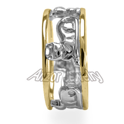 14k Gold Siamese Cat Ring for lady