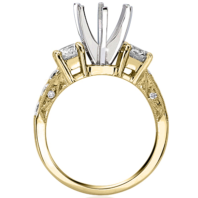 18k Gold Diamond Ring Setting