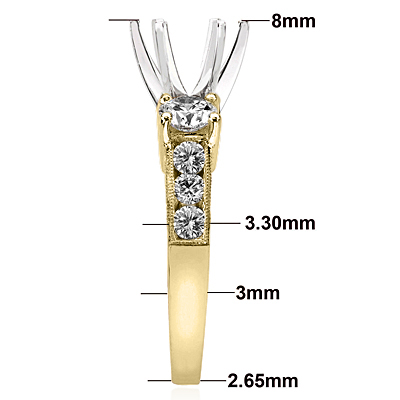 18k Gold Diamond Ring Setting