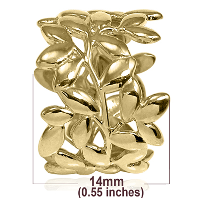 14k Gold Leaf Ring