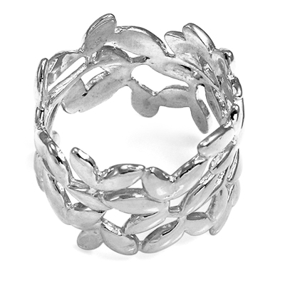 14k Gold Leaf Ring