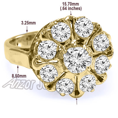 14K Rose Gold RUSSIAN Style Diamond Ring