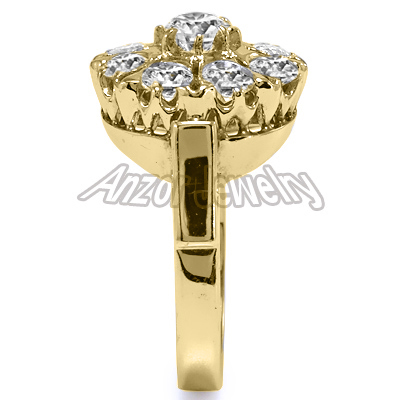14K Rose Gold RUSSIAN Style Diamond Ring