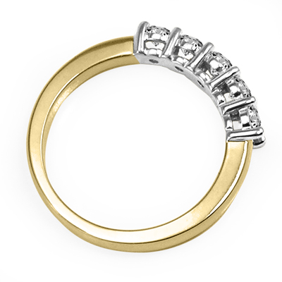 14k Gold Wedding Band Genuine Diamond Ring