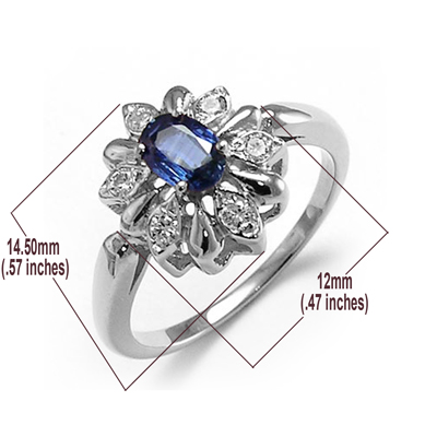 Russian Style Diamond sapphire ring 14k Gold 585