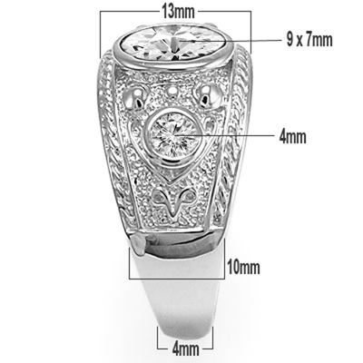 Etruscan Byzantine Style Men's diamond ring
