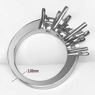 Platinum Engegament Ring setting Mount