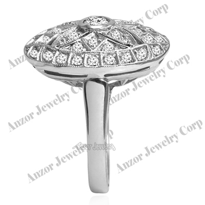 Russian Style Diamond Ring in 14k Gold