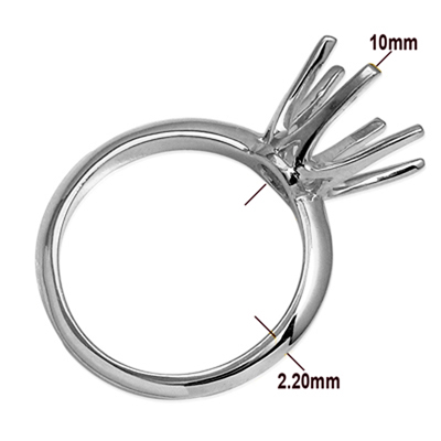 Knife Edge Ring Mounting 18K