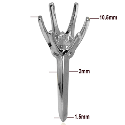 Knife Edge Ring Mounting 18K