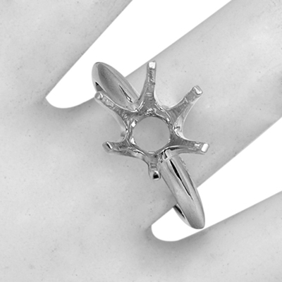 Knife Edge Ring Mounting 18K