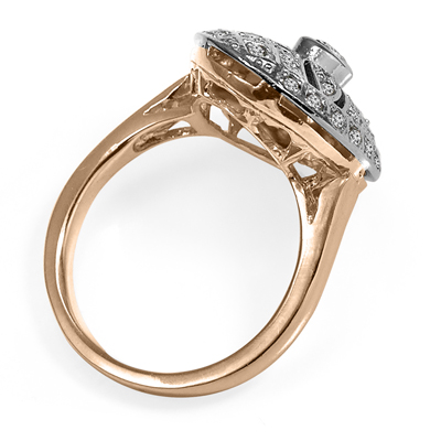 European Style Diamond Ring 14k Gold
