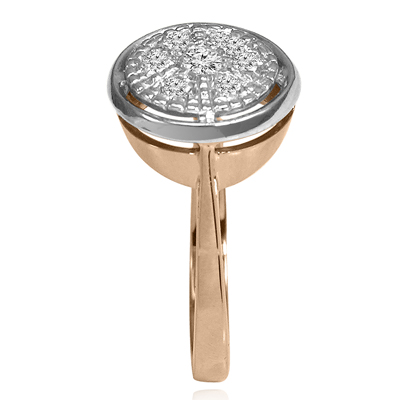 Russian Style Diamond Tarelka Ring 585 Tarelka