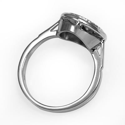 Russian Style Diamond Tarelka Ring in 14K GOLD