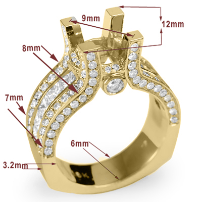 Diamond Engagement Ring Setting in 18k