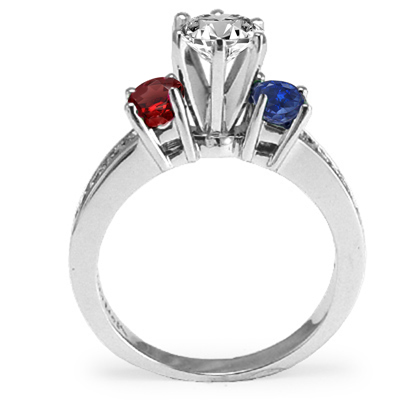 Ruby Sapphire Diamond Ring in 14k gold