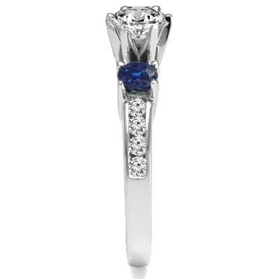 Ruby Sapphire Diamond Ring in 14k gold