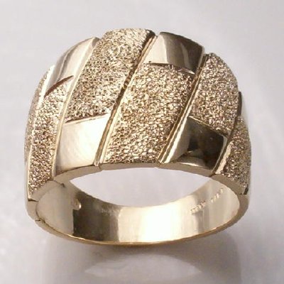 Men's 14k Gold Fancy-cut Gold Ring