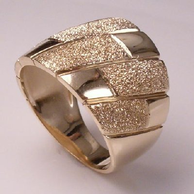 Men's 14k Gold Fancy-cut Gold Ring