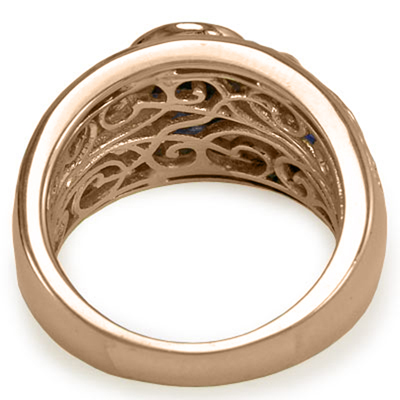 Men's Ring Genuine Ceylon Sapphire 10k Gold