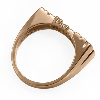 14k solid rose Gold Lady's Name Marina Ring