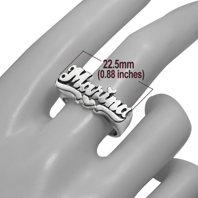 Silver Lady Name Marina Ring