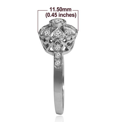 14k Gold Genuine Diamond Russian Style ring