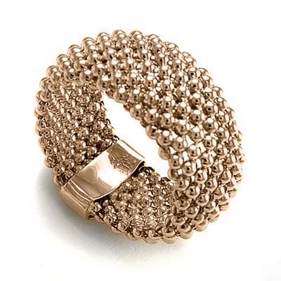 14k Gold Flexible Mesh Ring