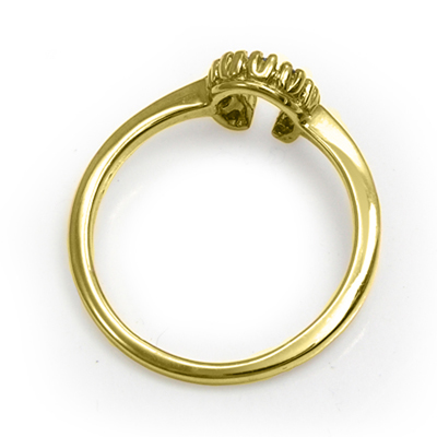 18k Gold Diamond Horseshoe Ring F VS 1