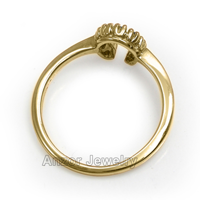 10k Gold Diamond Horseshoe Ring