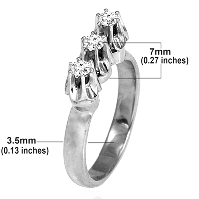 Genuine Diamond Russian style Ring 14k Gold 585