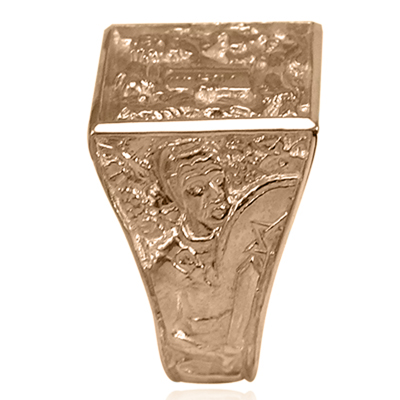 The Ten Commandments Men's Ring  in 14k Gold