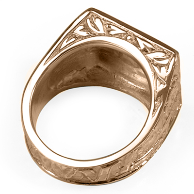 The Ten Commandments Men's Ring  in 14k Gold