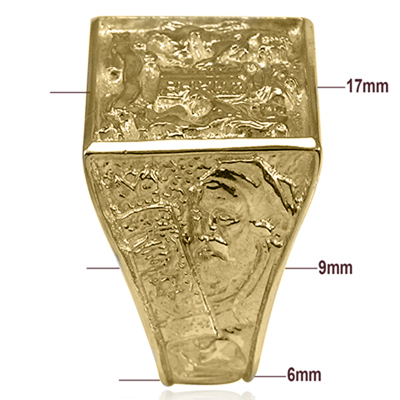 The Ten Commandments Men's Ring  in 10k Gold