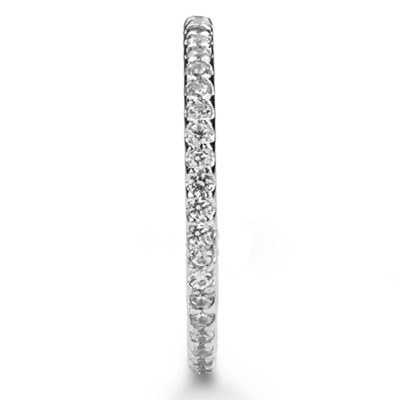 Genuine Diamond Wedding Band in Platinum